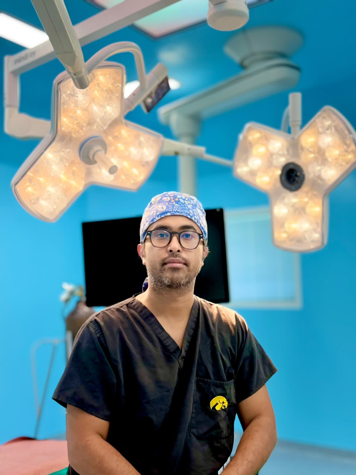Dr. Sujan Shrestha in the operating room